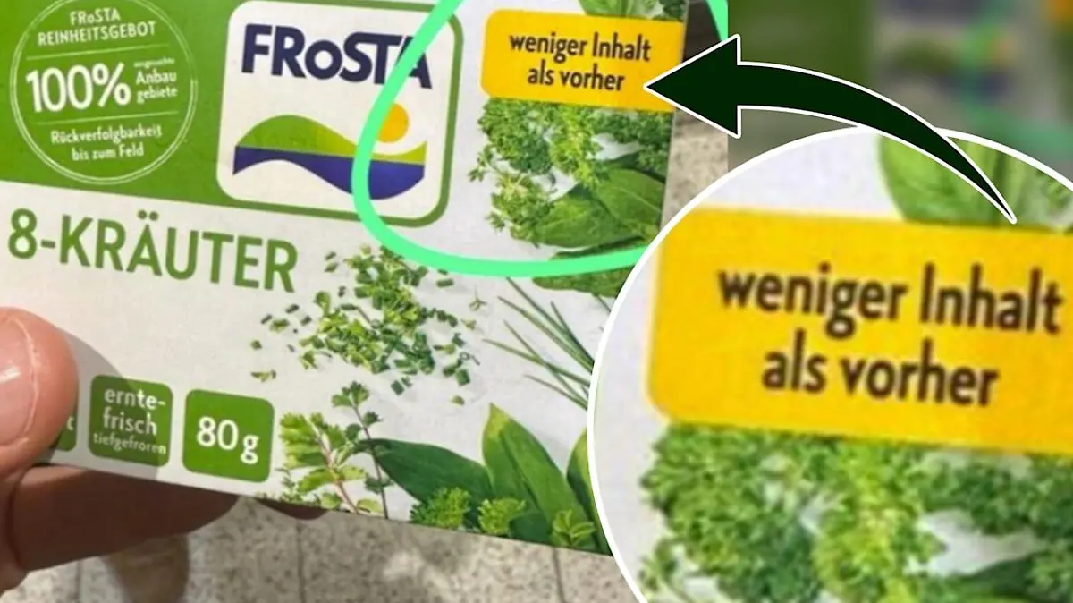 Frosta gegen Mogelpackungen