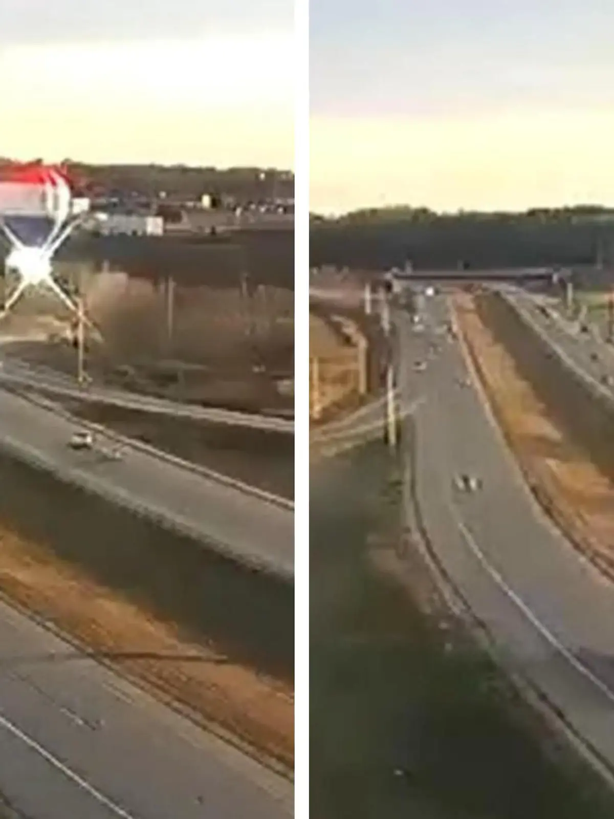 Schock-Ausflug für drei Passagiere! Im US-Bundesstaat Minnesota ist ein Heißluftballon verunglückt. Der Wind hatte den Ballon in eine Stromleitung gedrückt - der Korb fiel zu Boden. Die drei Insassen hatten jedoch Glück, sie wurden nur leicht verletzt.