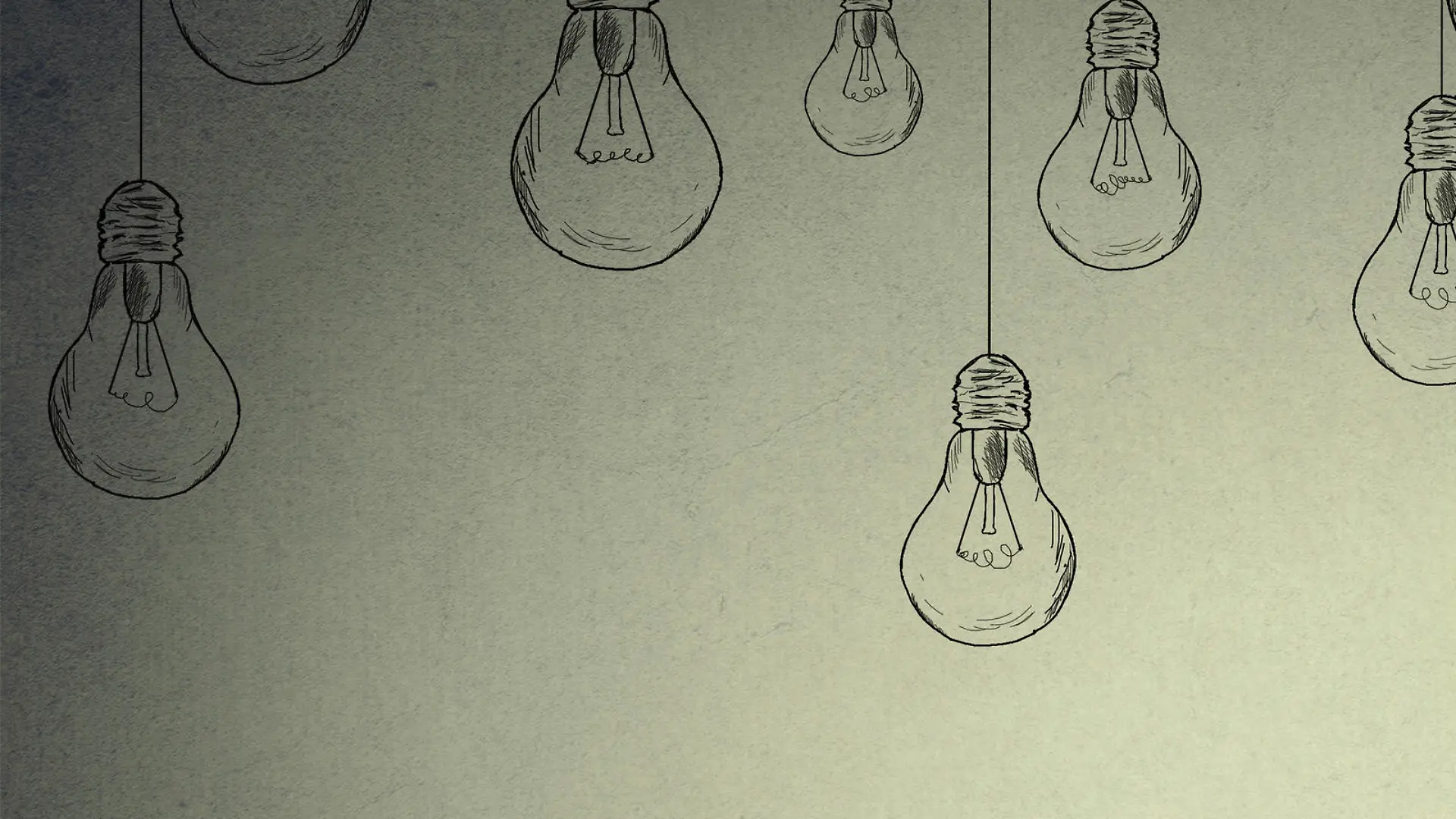 Portrait thinking woman in glasses looking up with light idea bulb above head isolated on gray wall background