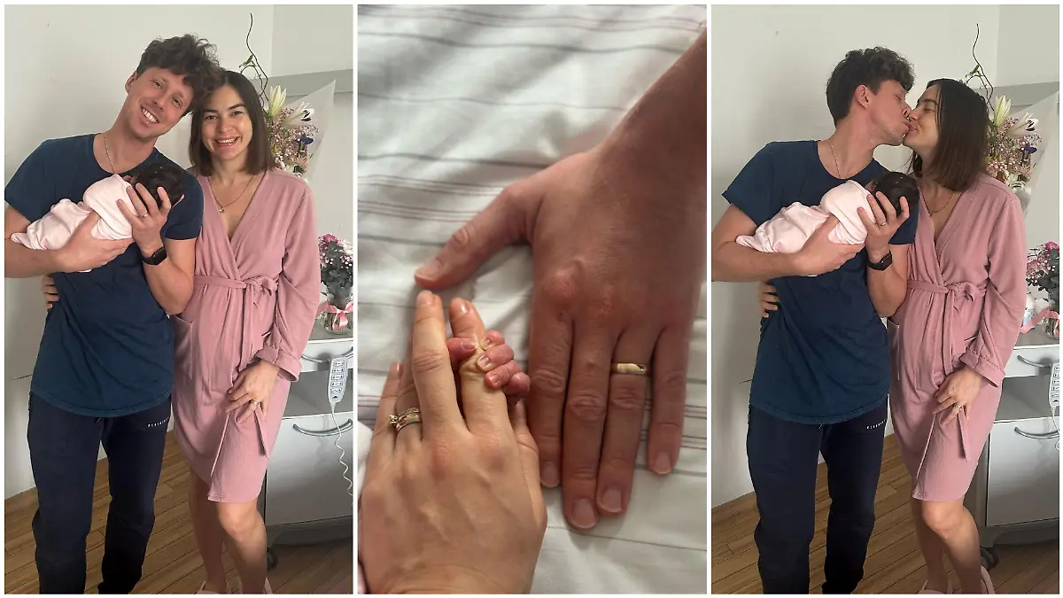 Valentin, Renata und die kleine Stella. Jetzt sind die Lusins endlich zu dritt.