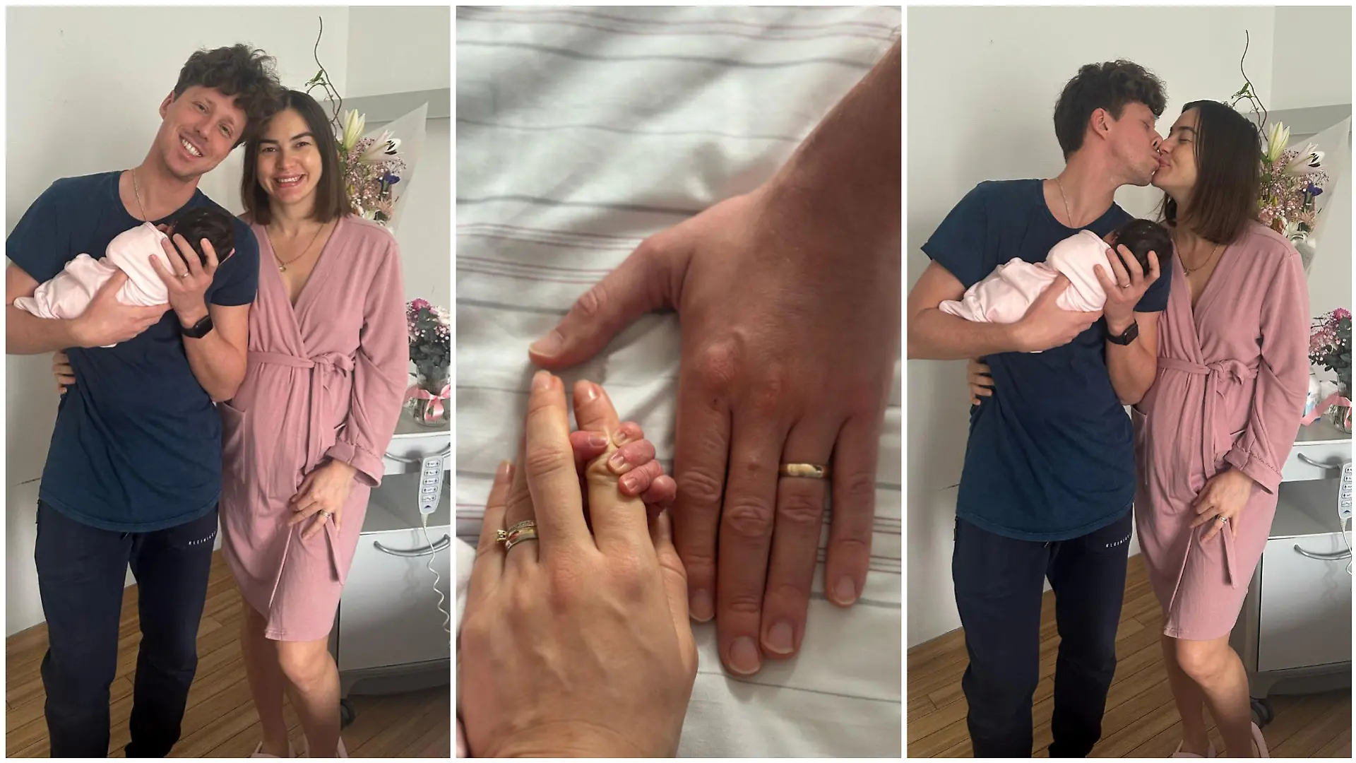 Valentin, Renata und die kleine Stella. Jetzt sind die Lusins endlich zu dritt.