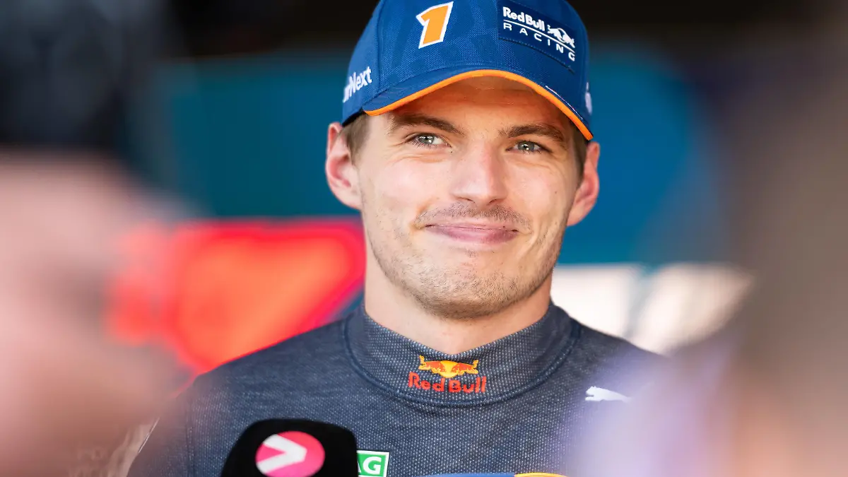 F1 Grand Prix of Belgium Winner Max Verstappen of the Netherlands driving the 1 Oracle Red Bull Racing RB18 talk to the press after winning F1 Prix of Belgium at Circuit de Spa-Francorchamps In Spa - Belgium on 27 August 2022. Spa Belgium PUBLICATIONxNOTxINxFRA Copyright: xJonathanxRaax originalFilename:raa-f1grandp220828_npz9z.jpg