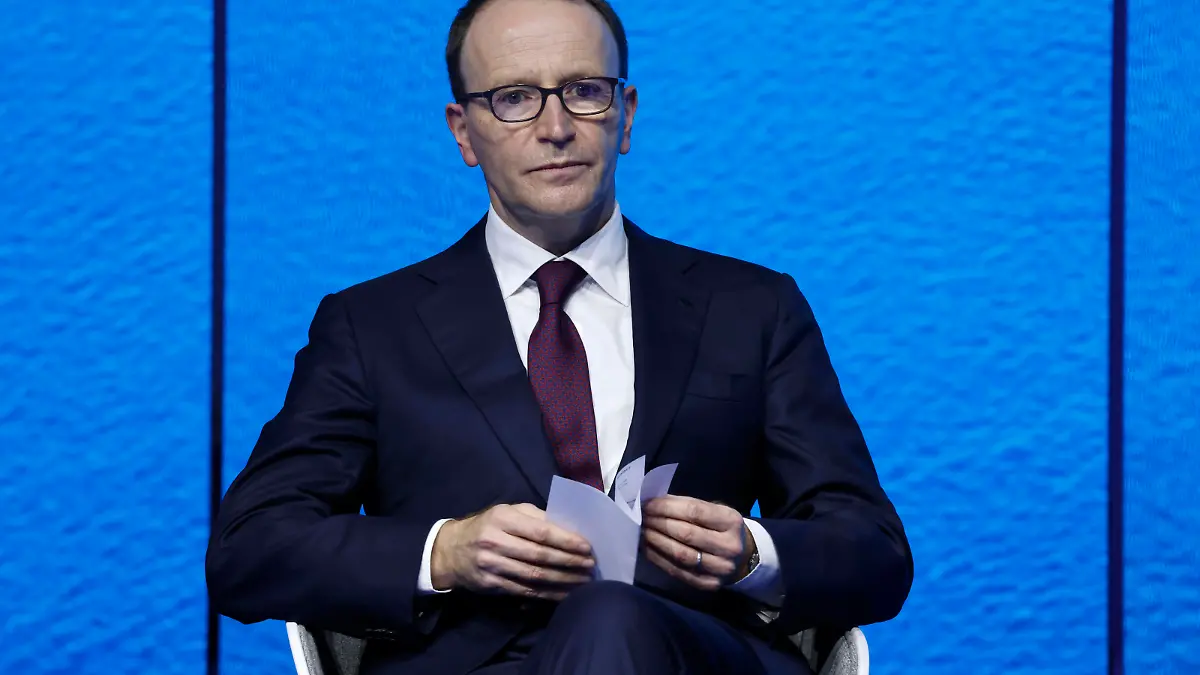 Swiss food giant Nestle CEO Ulf Mark Schneider attends the One Ocean Summit, in Brest, Brittany, Friday Feb. 11, 2022. World leaders met on France's Atlantic coast Friday to discuss protecting the planet's oceans talks aimed at fighting overfishing and plastic pollution, and finding fairer ways to manage the seas. (Ludovic Marin, Pool via AP)