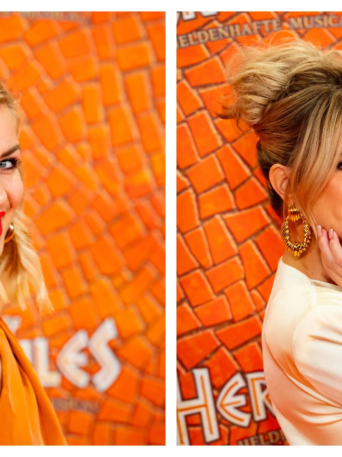 Susan Sideropoulos und Sylvie Meis bei der Premiere des "Hercules"-Musicals in Berlin.