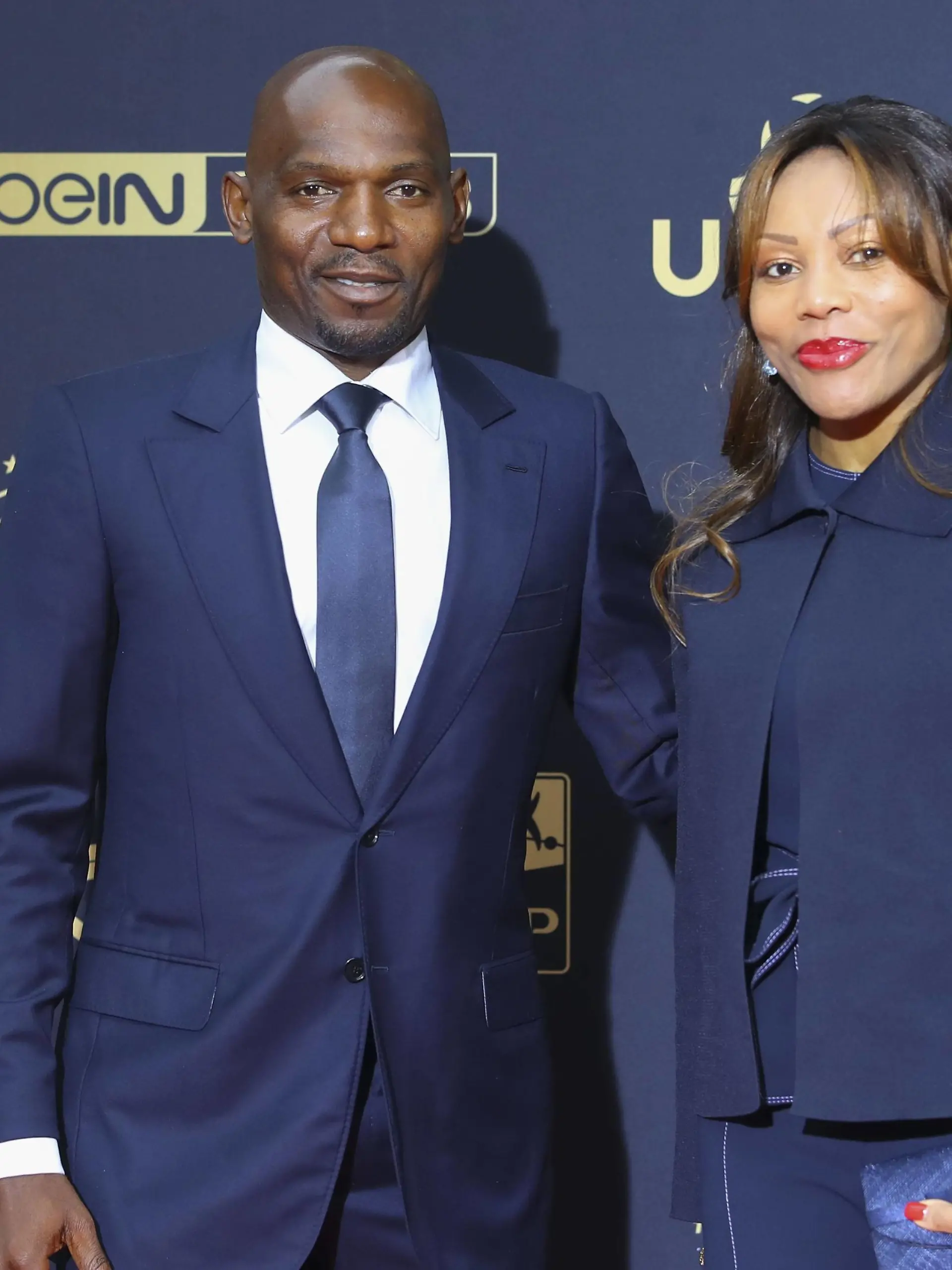 Geremi Njitap et sa compagne FOOTBALL : 28e Ceremonie des Trophees UNFP - Paris - 19/05/2019 GwendolineLeGoff/Panoramic PUBLICATIONxNOTxINxFRAxITAxBEL  