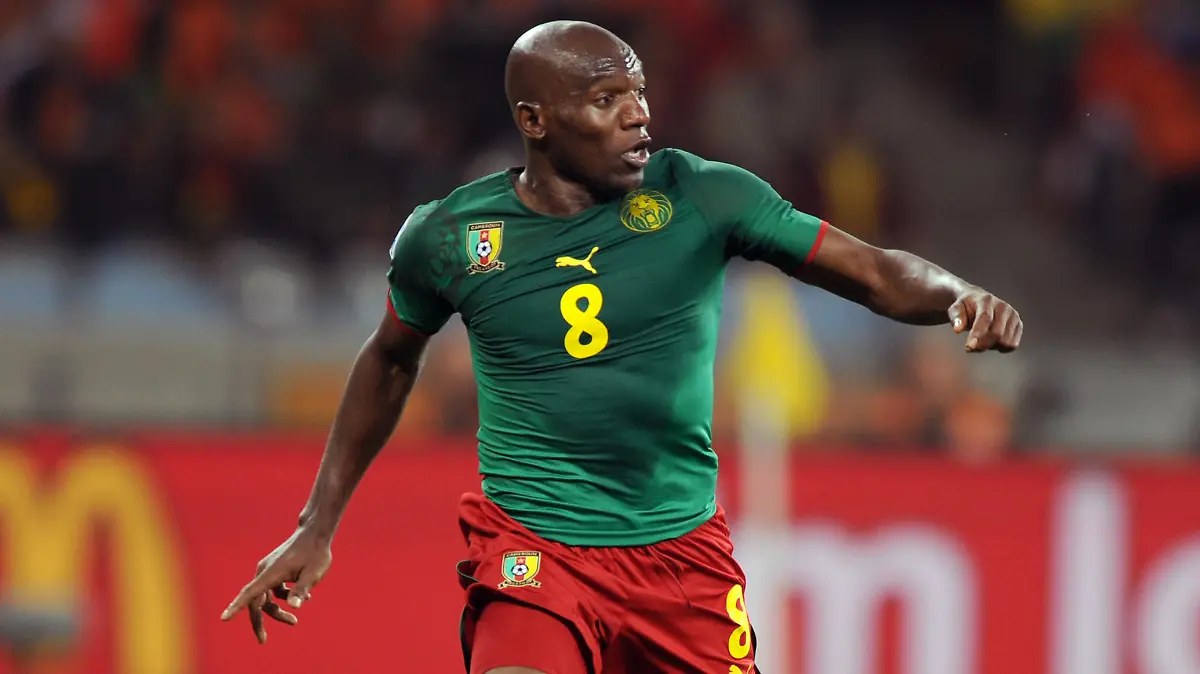 GEREMI, CMR, Aktion, Einzelaktion mit Ball, Kamerun (CMR)-Niederlande (NL). Vorrunde,Gruppe E,Fifa World Cup 2010,24.06.2010. Fussball Weltmeisterschaft 2010 in Suedafrika vom 11.06. - 11.07.2010.
