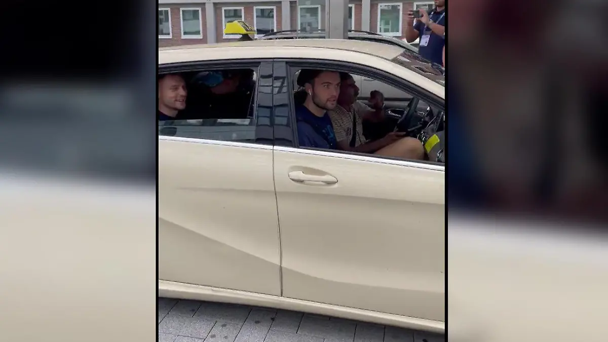 Die slowenischen Basketballer reisten notgedrungen mit dem Taxi Richtung Stadion