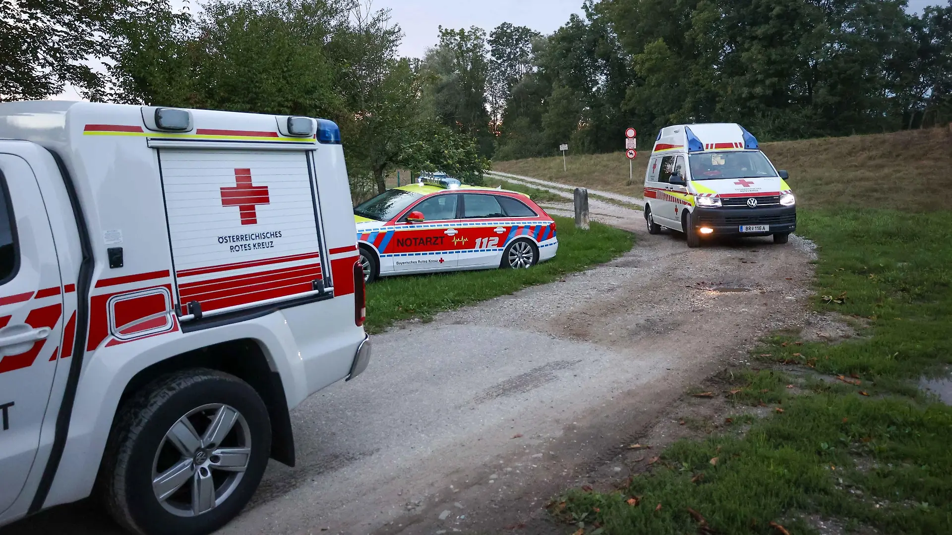 01.09.20202, Überackern, AUT, Personenrettung, Überackern, 11 Jähriger stirbt bei Unfall mit Hoftrak, im Bild die Unfallstelle, Pressefoto Scharinger © 2022, PhotoCredit D. Scharinger