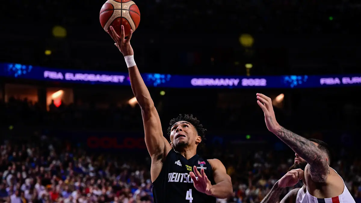 Maodo Lo 4 Deutschland, Frankreich vs. Deutschland, FIBA EuroBasket 2022, Basketball, 01.09.2022 *** Maodo Lo 4 Germany , France vs Germany, FIBA EuroBasket 2022, Basketball, 01 09 2022 Copyright: xkolbert-press/MarcxNiemeyerx
