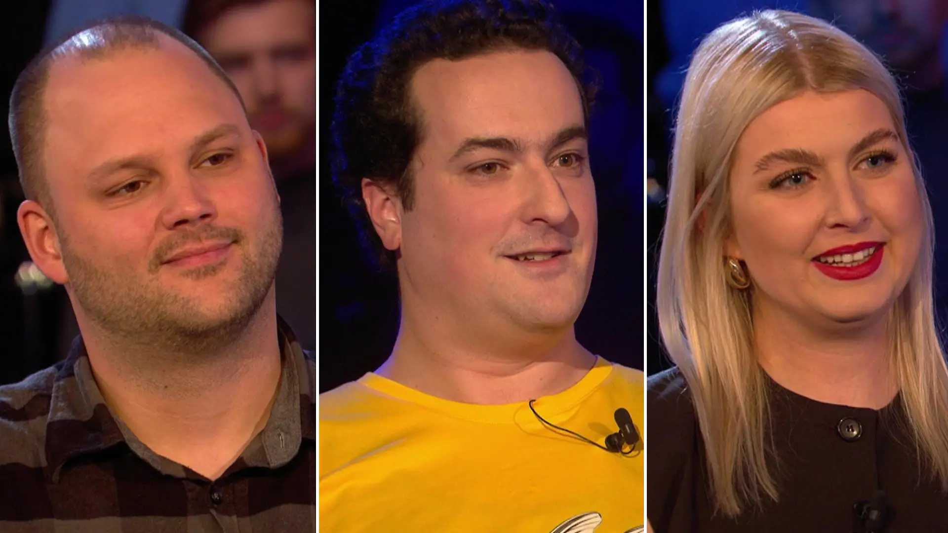 Günther Jauchs „Wer wird Millionär?“-Kandidaten am 25. März: Rouven Kummer, David Felsch und Jennifer Metz.