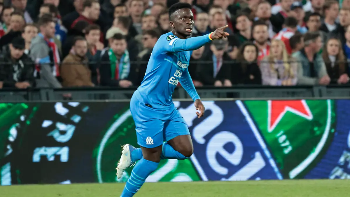 ©PHOTOPQR/LA PROVENCE/TOMASELLI Antoine ; Rotterdam ; 28/04/2022 ; Foot • Feyenoord / OM • Demi-Finale UEFA Europa Conférence League • Stade Feyenoor Stadium DIENG Ahmadou Bamba