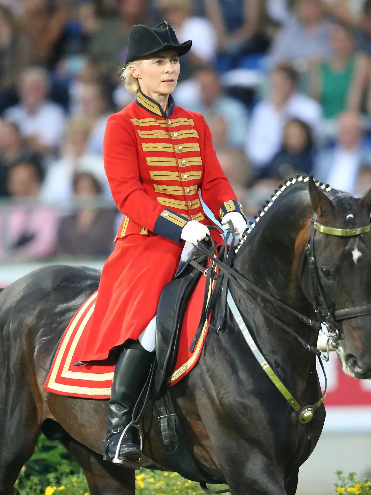 Aachen, Reiten, Pferdesport, FEI Europameisterschaften, European Championships, Reit EM n Aachen 11-23.8.2015, Aachen, Eröffnungsfeier, Ursula von der Leyen, Verteidigungsministerin, Fotocopyright Gladys Chai von der Laage *** Local Caption ***