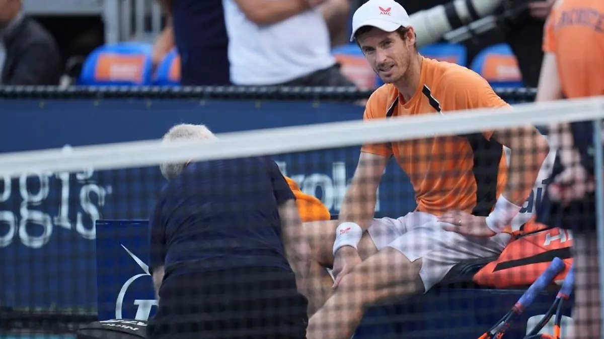 Andy Murray während einer Behandlungspause