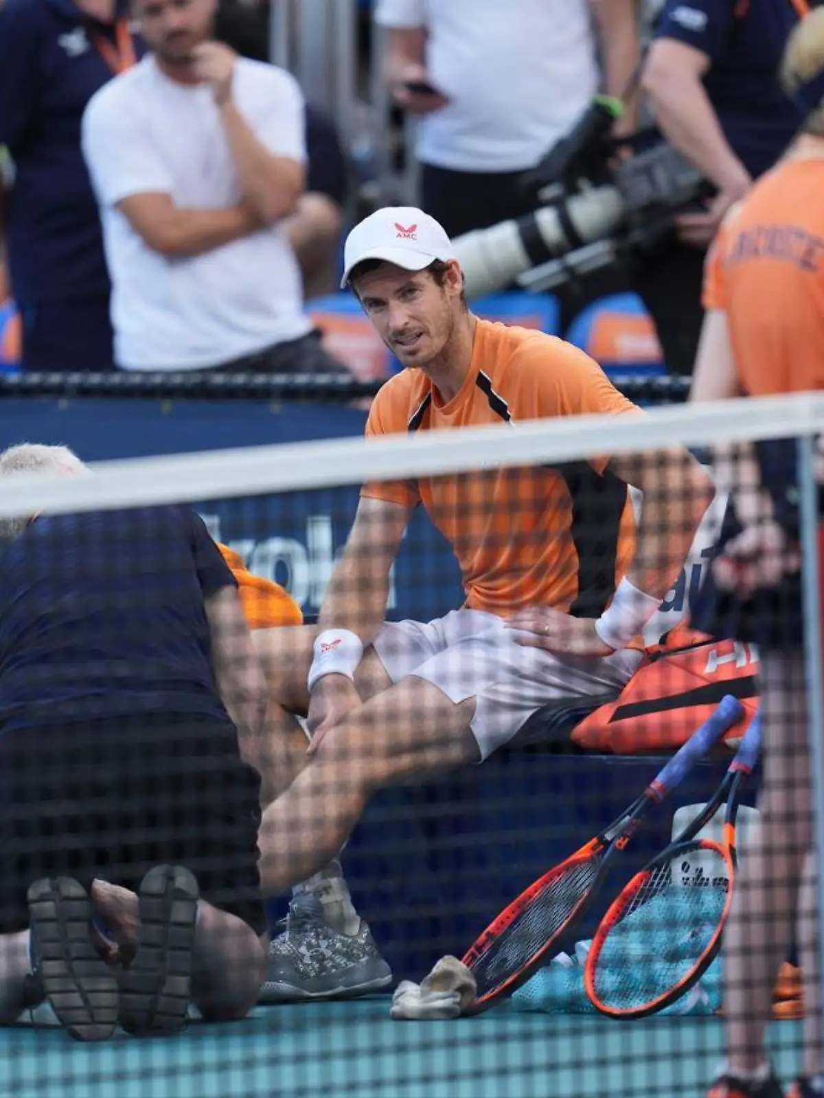 Andy Murray während einer Behandlungspause