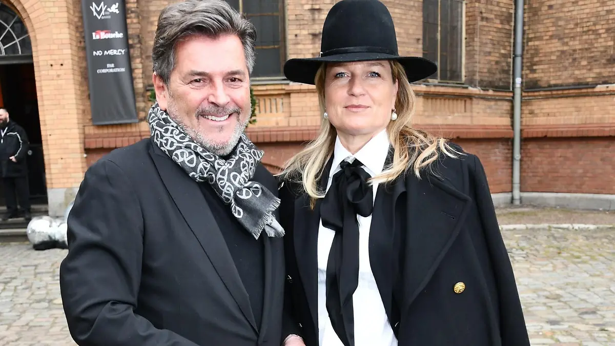 Thomas Anders + Claudia Hess / Trauerfeier für Frank Farian in Berlin