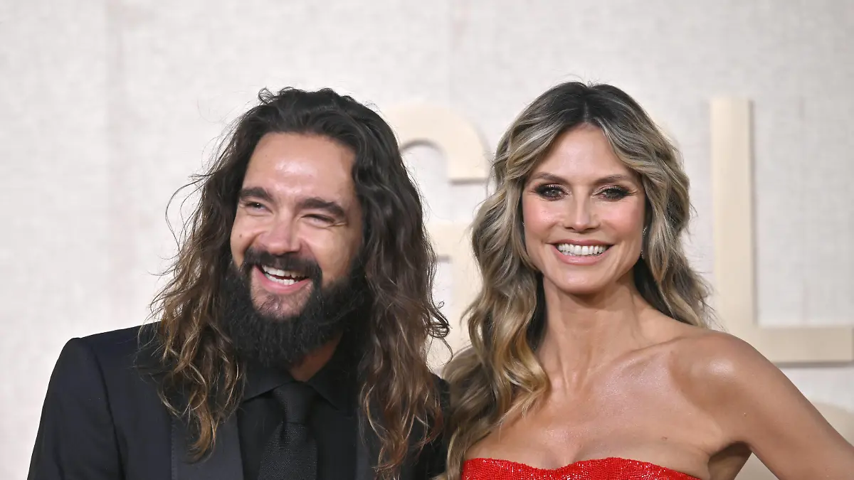 L-R Tom Kaulitz and Heidi Klum arrive for the 81st annual Golden Globe Awards at the Beverly Hilton in Beverly Hills, California on Sunday, January 7, 2024. PUBLICATIONxINxGERxSUIxAUTxHUNxONLY LAP202401070268 CHRISxCHEW