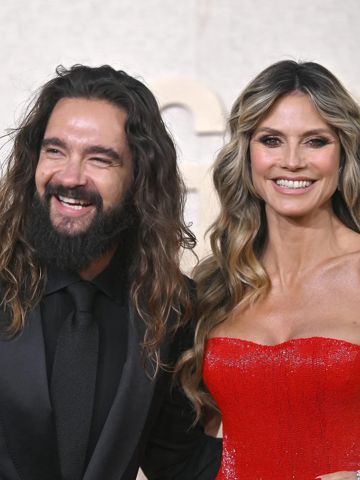 L-R Tom Kaulitz and Heidi Klum arrive for the 81st annual Golden Globe Awards at the Beverly Hilton in Beverly Hills, California on Sunday, January 7, 2024. PUBLICATIONxINxGERxSUIxAUTxHUNxONLY LAP202401070268 CHRISxCHEW