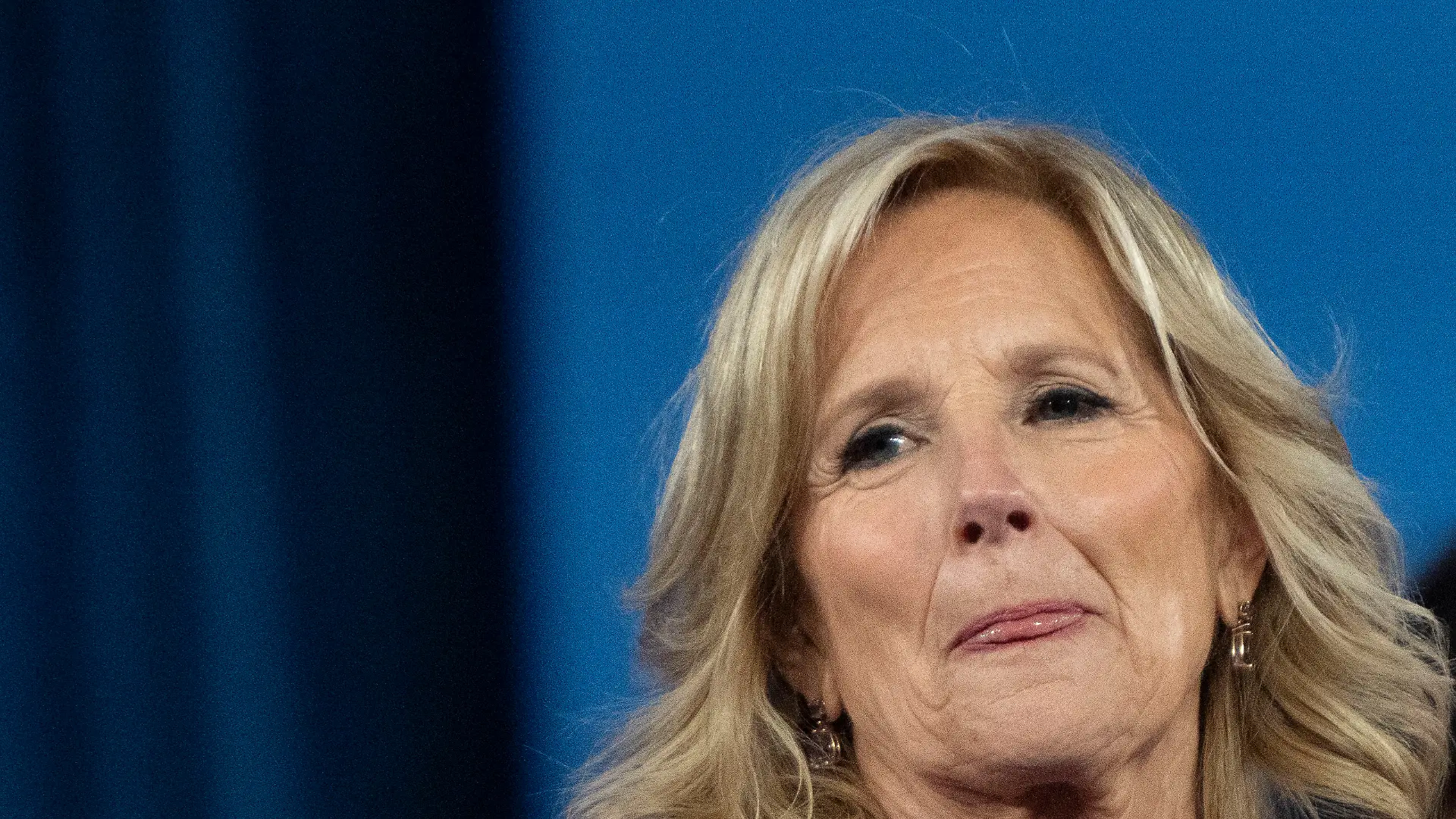 March 8, 2024, Wallingford, Pennsylvania, U.S: March 8, 2024, Chester PA, USA: United States First Lady JILL BIDEN speaking at his first campaign event after giving a rousing State of the Union address. The event was held at Strath Haven Middle School in Wallingford PA Credit Image: Â© Ricky Fitchett via ZUMA Wire (Credit Image: © Ricky Fitchett/ZUMA Press Wire) / action press