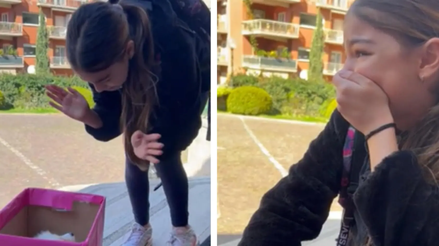 Mädchen wird von Eltern überrascht