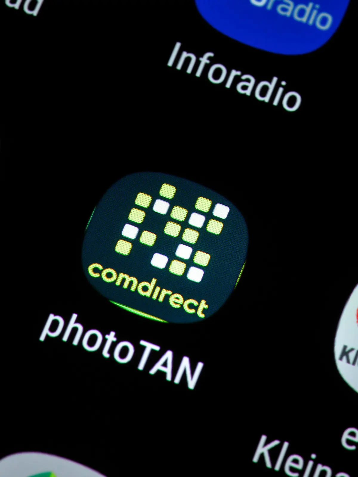 Smartphone, Display, App, comdirect photoTAN