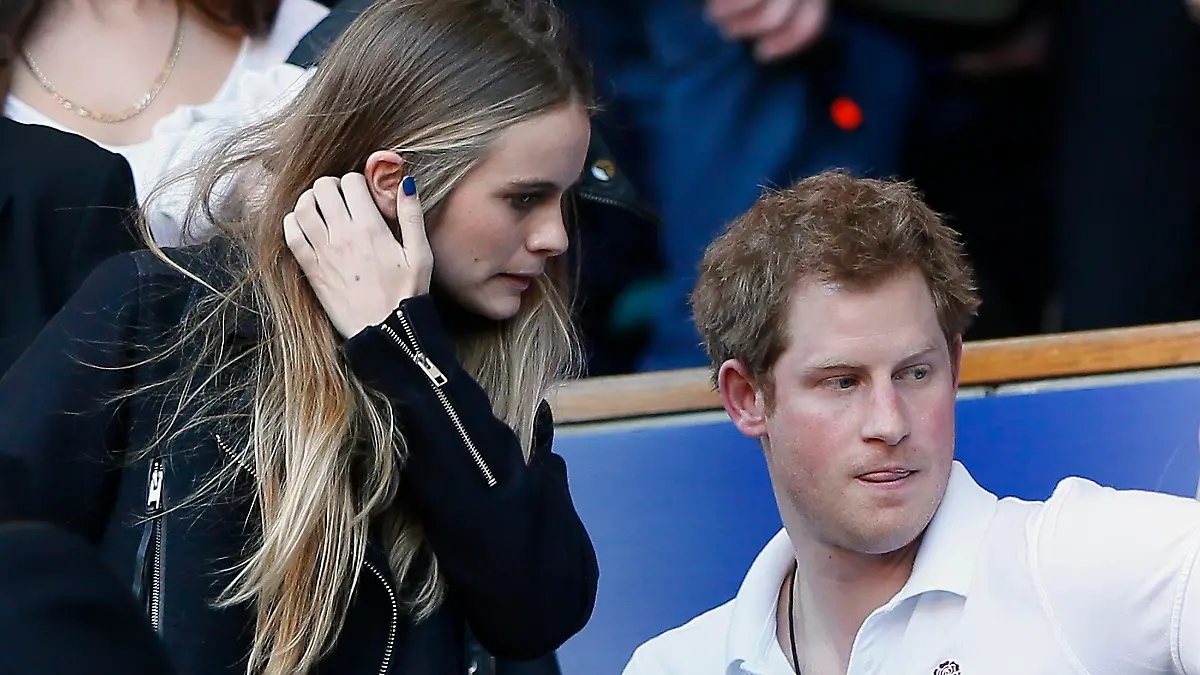 Britain's Prince Harry and Cressida Bonas attend England's Six Nations international rugby union match against Wales at Twickenham in London March 9, 2014. REUTERS/Stefan Wermuth (BRITAIN - Tags: SPORT RUGBY ROYALS)
