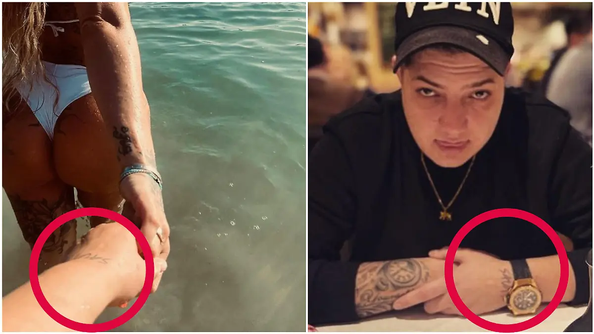 Tattoo-Vergleich: Die Verzierung könnte einen Hinweis auf die neue Liebe von Gina-Lisa Lohfink geben.