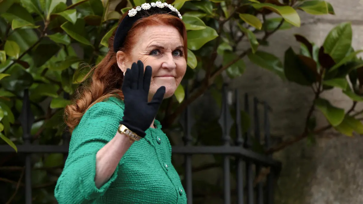 Sarah Ferguson leaves after attending the Easter Matins Service at St. George's Chapel, Windsor Castle, Britain March 31, 2024. REUTERS/Hollie Adams/Pool REFILE - CORRECTING INFORMATION FROM "ATTENDS" TO "LEAVES AFTER ATTENDING\