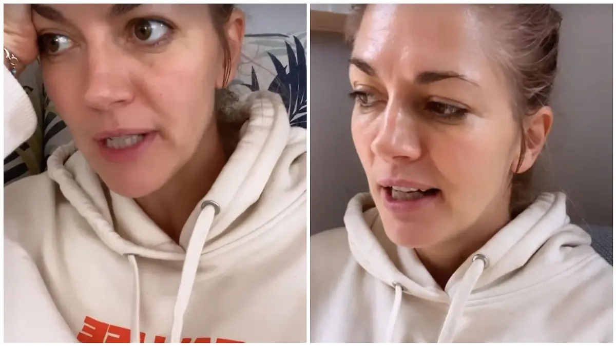 Nina Bott holt sich Unterstützung.