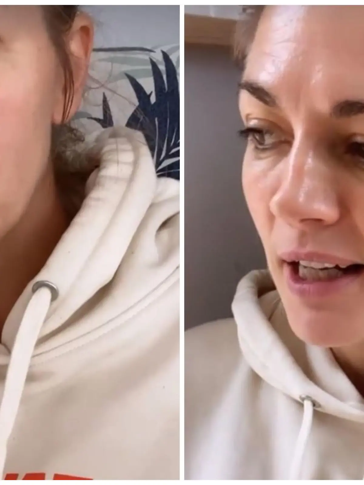 Nina Bott holt sich Unterstützung.