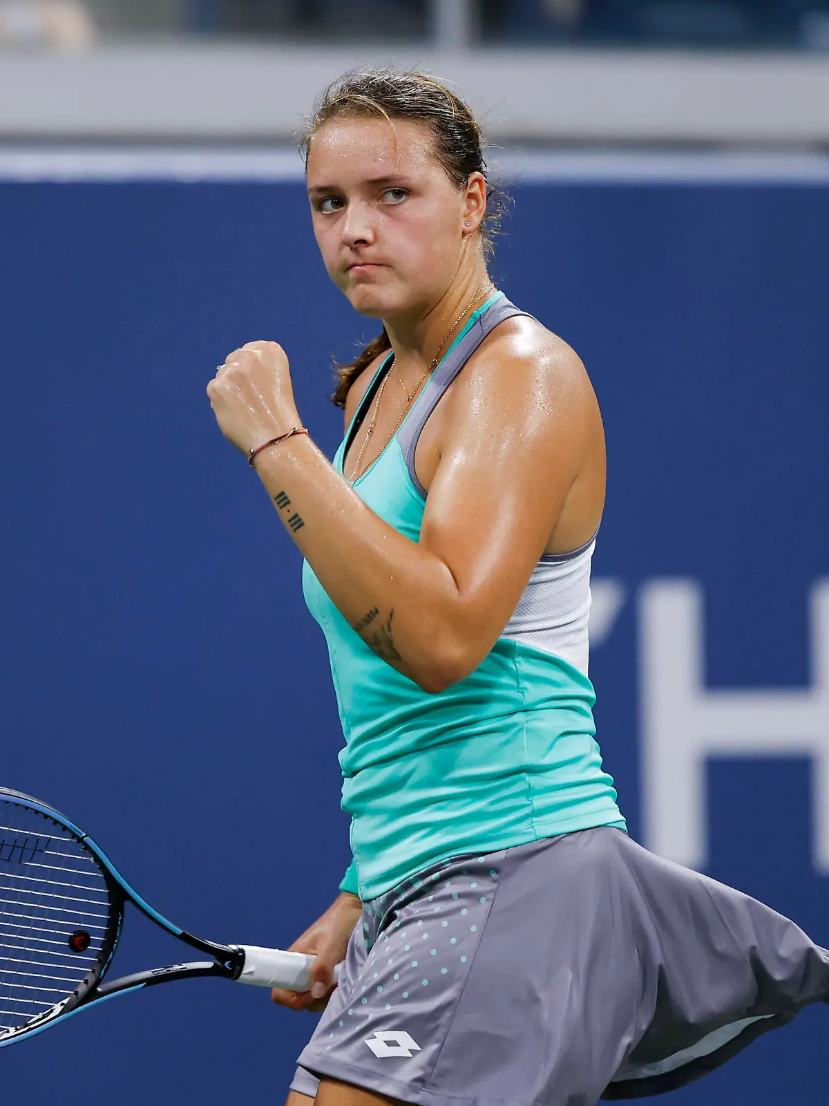 Sport Bilder des Tages Jule Niemeier macht die Faust und jubelt,Jubel,Freude,Emotion *** Jule Niemeier makes fist and cheers,joy,emotion Copyright: xJuergenxHasenkopfx
