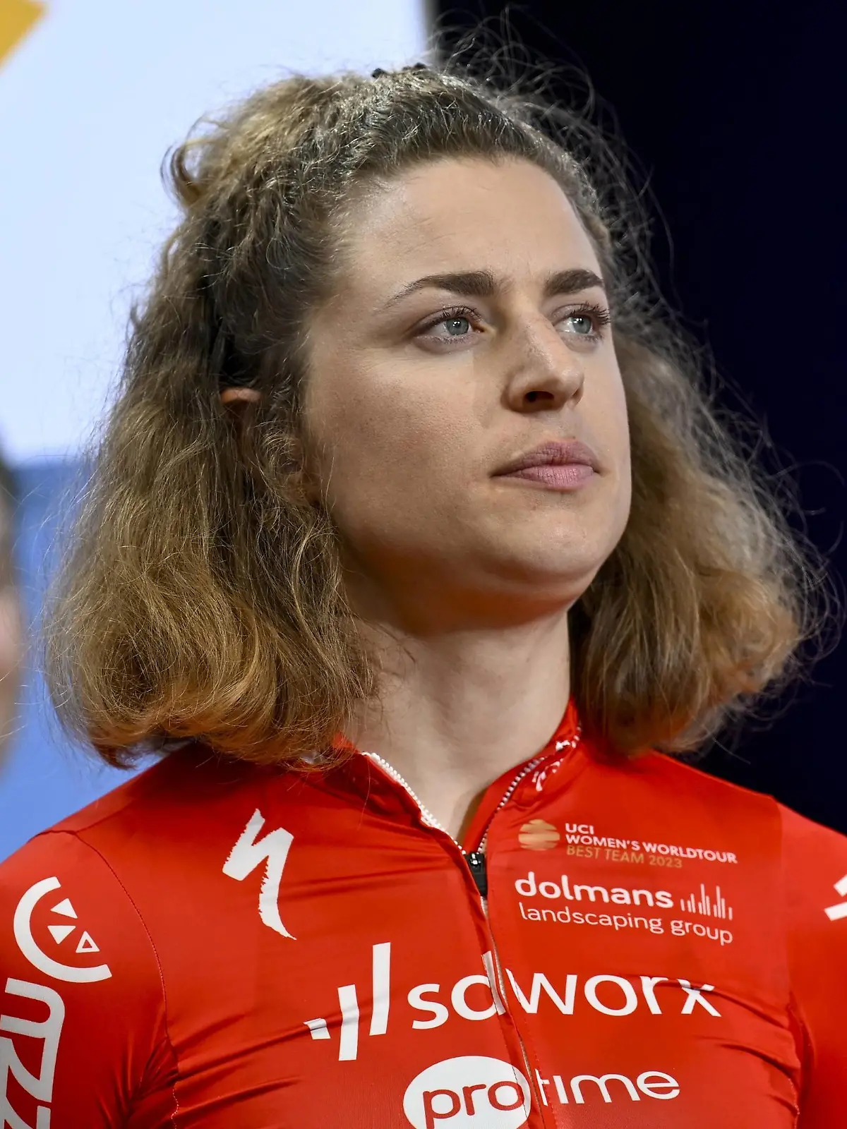 Swiss Marlen Reusser of SD Worx - Protime pictured during the team presentation of the SD Worx-Protime cycling team, Monday 22 January 2024 in Mechelen. DIRKxWAEM PUBLICATIONxNOTxINxBELxFRAxNED x84464856x