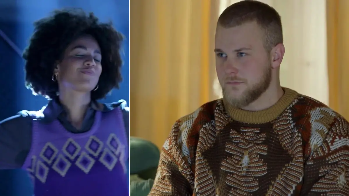 Jonas (Felix van Deventer) kann einfach nicht aufhören, an den gemeinsamen Abend mit Flo (Pauline Afaja) zu denken