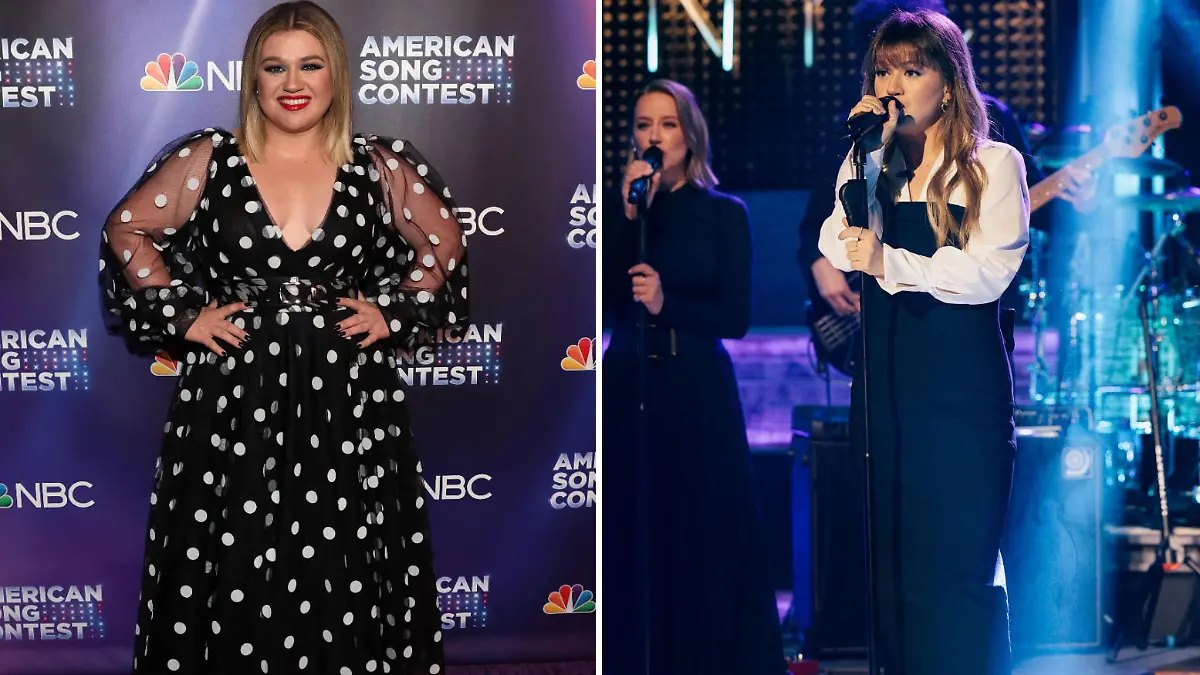 Kelly Clarkson im März 2022 (links) und im April 2024 (rechts)