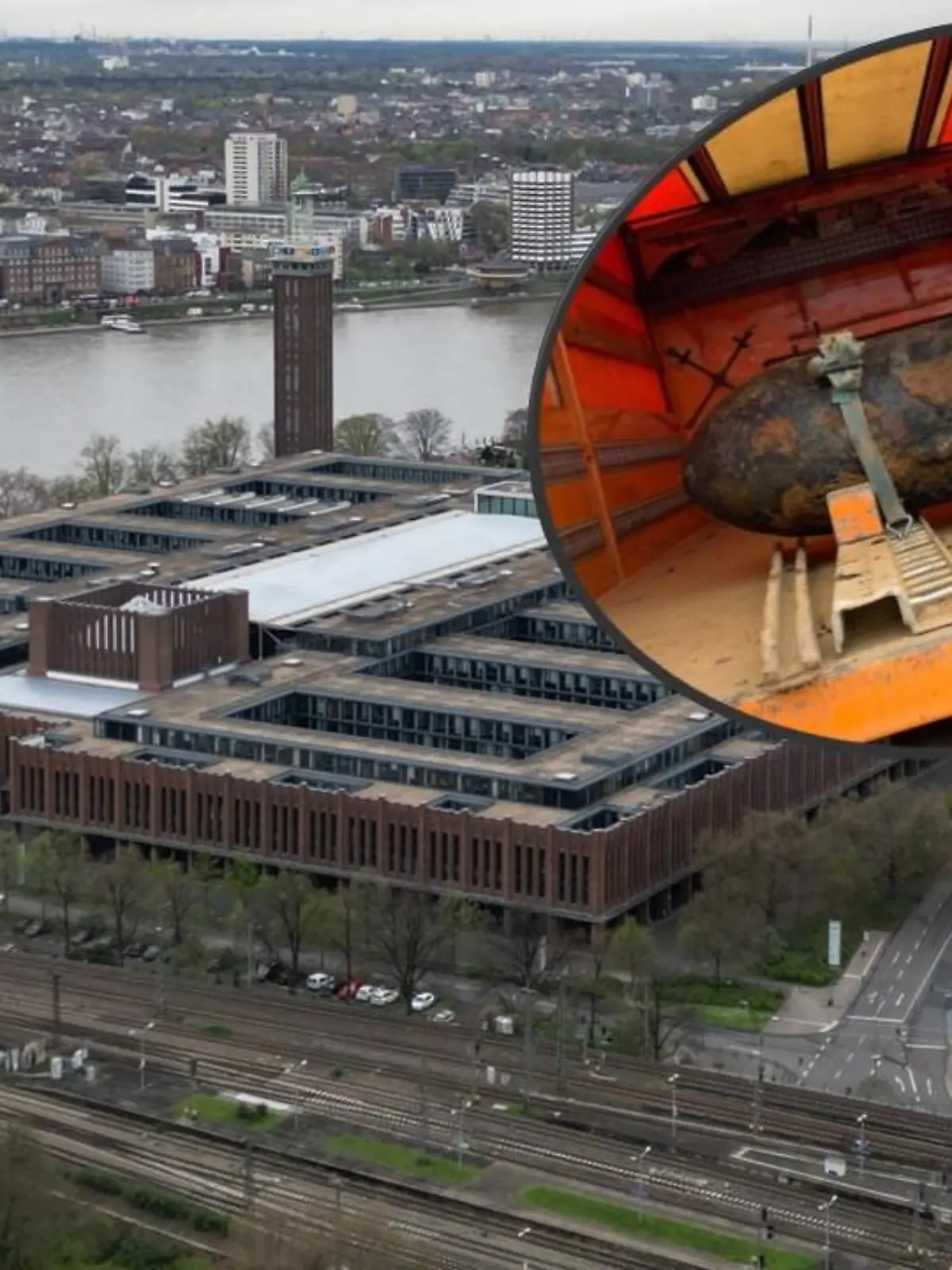 Eine Weltkriegsbombe hielt das Sendezentrum von RTL auf Trab.