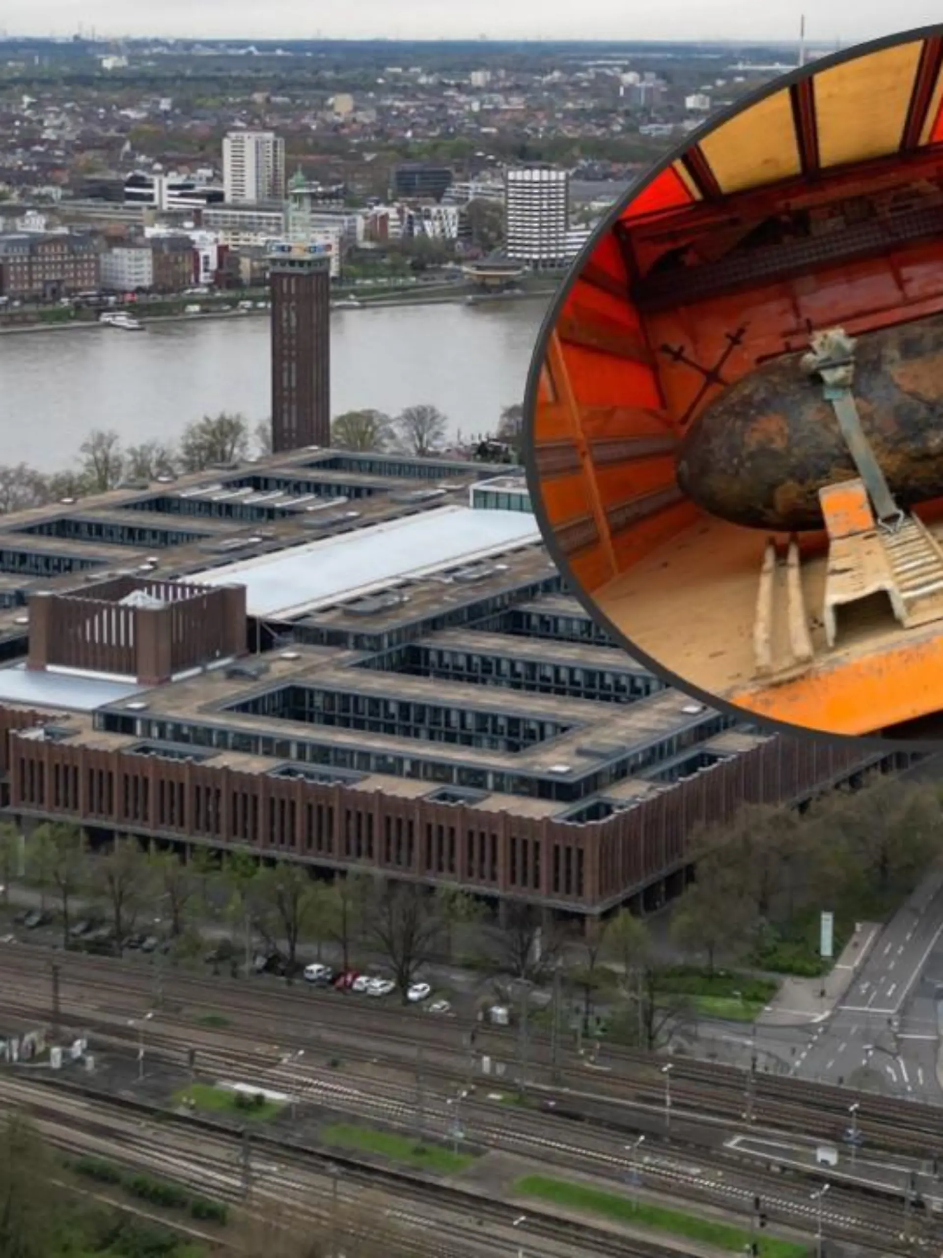 Eine Weltkriegsbombe hielt das Sendezentrum von RTL auf Trab.