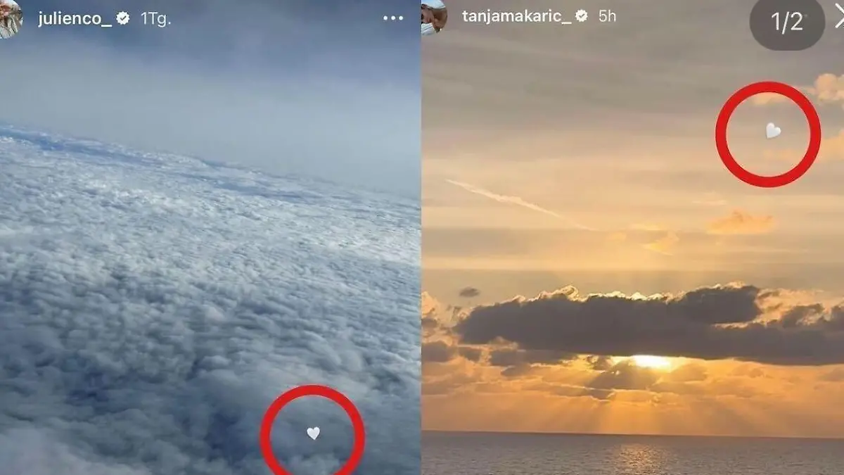 Kein Zufall: Julian und Tanja teilen beide ein Wolkenbild mit einem weißen Herz