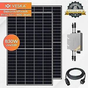 Veska Balkonkraftwerk 830 Watt / 800 Watt (Mit Code: "N-TOP-12")
