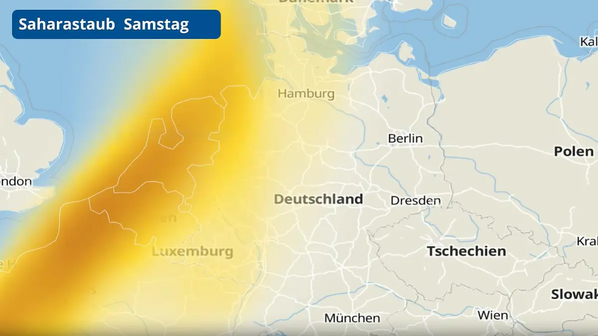 Der Saharastaub am Samstag