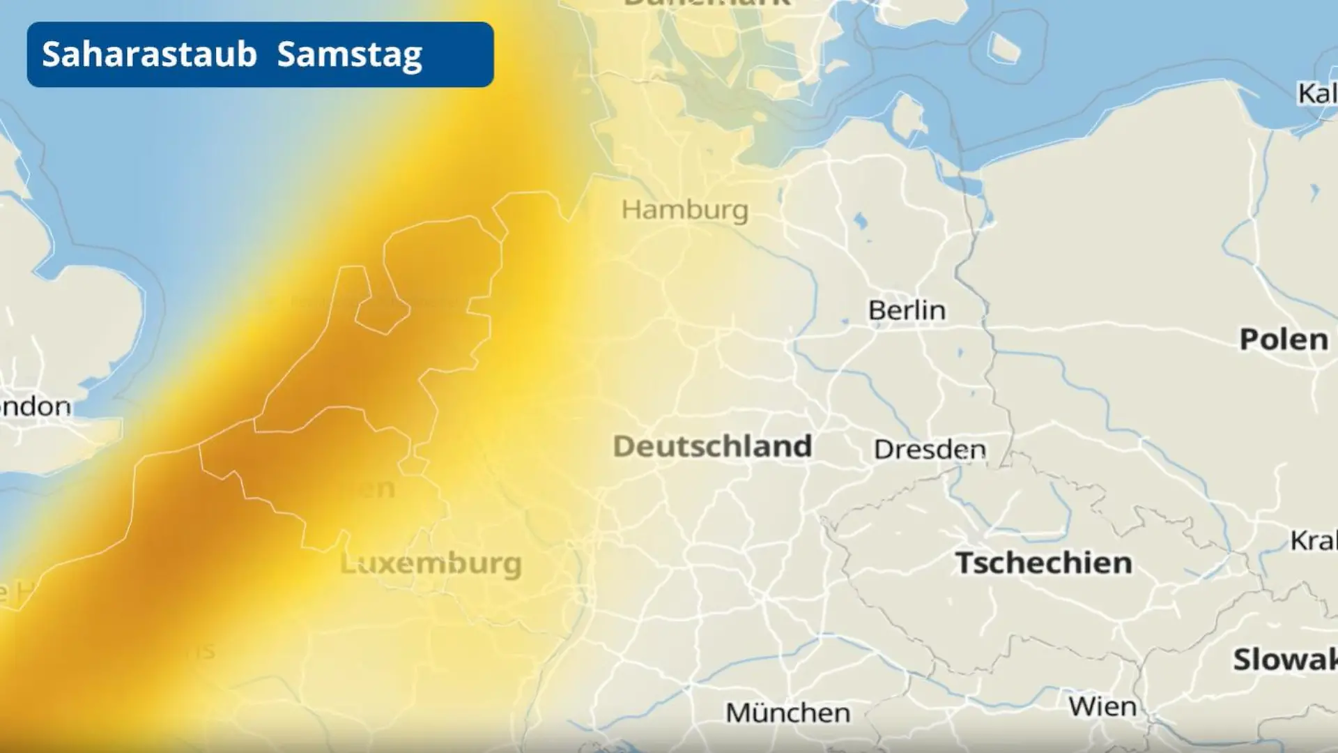 Der Saharastaub am Samstag
