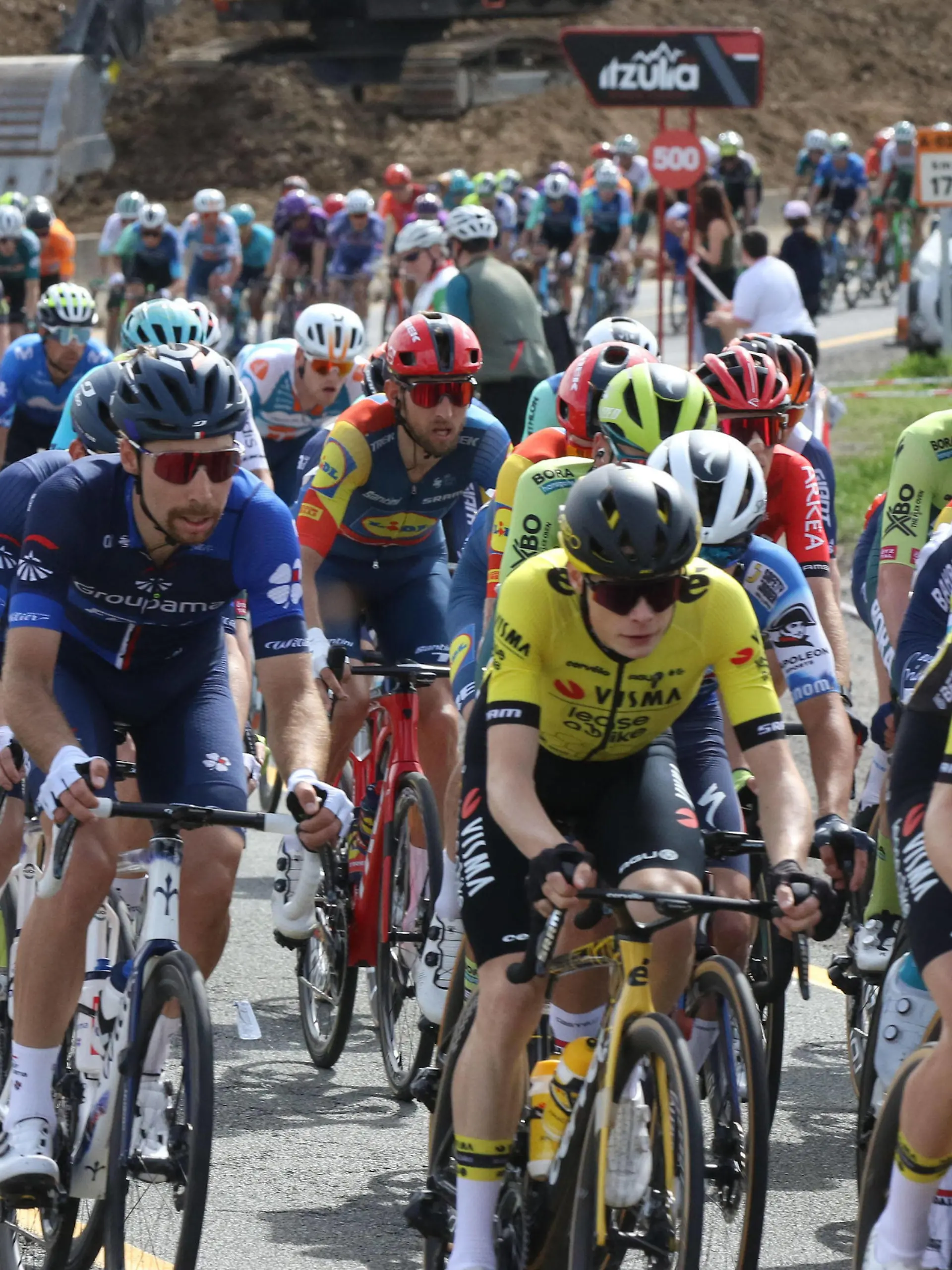 04-04-2024 Itzulia Basque Country Tappa 04 Etxarri Aranatz - Legutio 2024, Visma - Lease A Bike 2024, Groupama - Fdj Vingegaard, Jonas Russo, Clement PUBLICATIONxNOTxINxITAxFRAxNED
