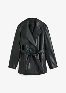 Bodyflirt Lederimitat-Trenchcoat