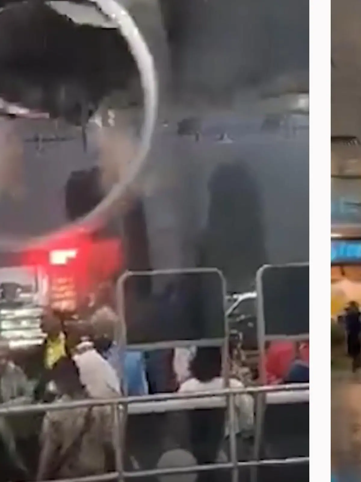 Wassermassen reißen Dach runter!
Ein Strum bringt die Decke am Flughafen im indischen Guwahati zum Einstürzen. Videos zeigen, wie ein Wasserschwall durch die offene Decke fließt. Wie die Passagiere reagieren, zeigen wir im Video.