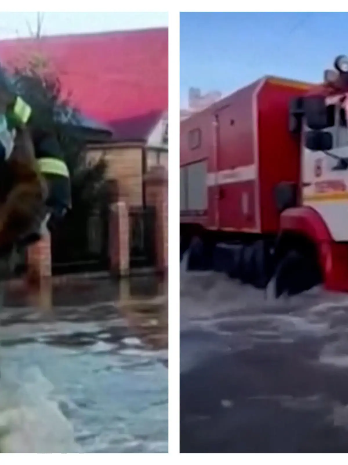 Am Freitag kam es in der russischen Stadt Orsk zu einem Dammbruch. Häuser und Straßen wurden überflutet, Menschen und Tiere waren eingeschlossen.