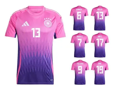 DFB-Auswärtstrikot in Pink 2024 mit Spielernummern