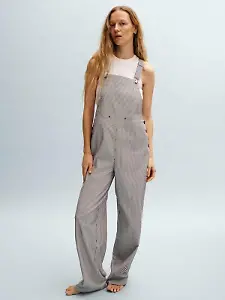 Gestreifte Latzhose