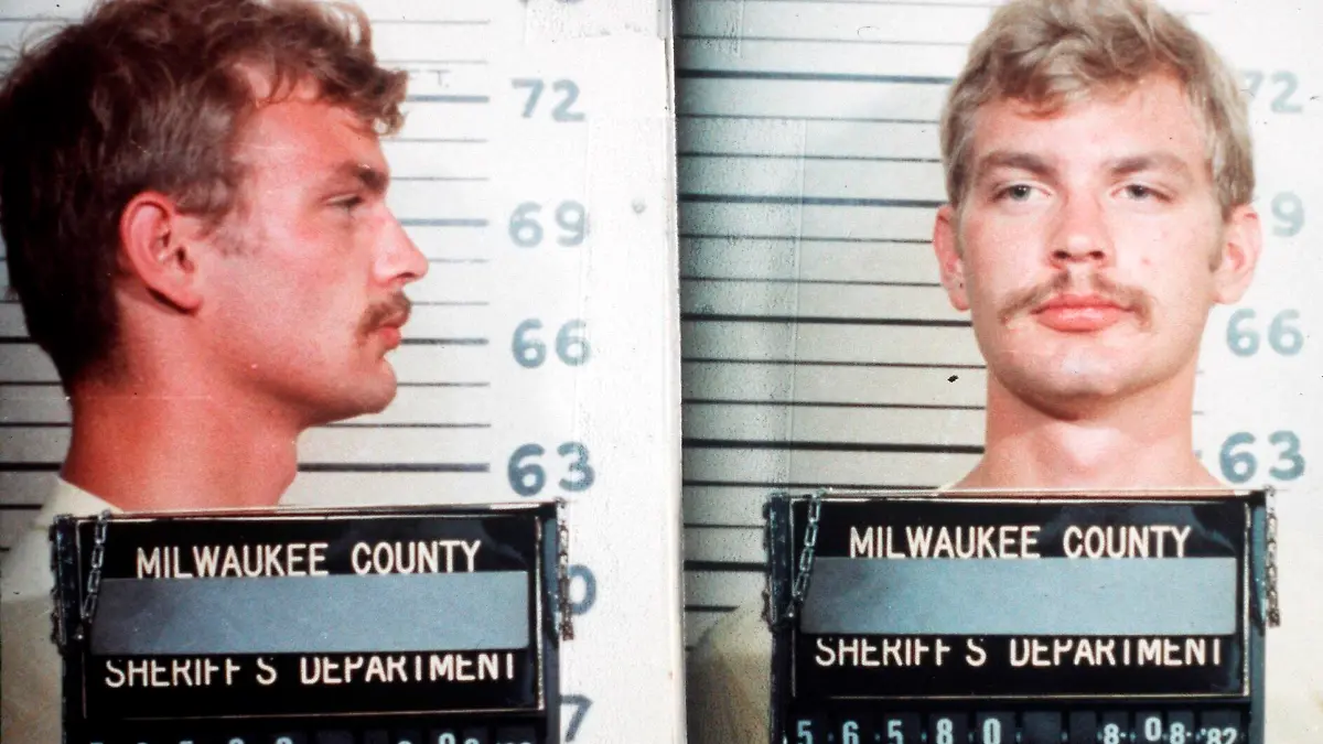 Serial killer Jeffrey Dahmer is seen in a 1982 Milwaukee county sheriff's department mugshot. (AP Photo/Handout)