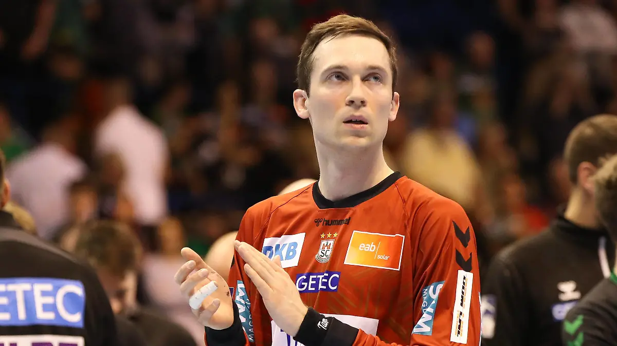 07.04.2024, xgox, Handball - Liqui Moly Hbl, SC Magdeburg - TVB Stuttgart emspor, v.l. Nikola Portner Magdeburg, 80 Jubel ueber den Sieg, Jubel nach Spielende Magdeburg *** 07 04 2024, xgox, Handball Liqui Moly Hbl, SC Magdeburg TVB Stuttgart emspor, f l Nikola Portner Magdeburg, 80 cheering about the victory, cheering after the end of the game Magdeburg