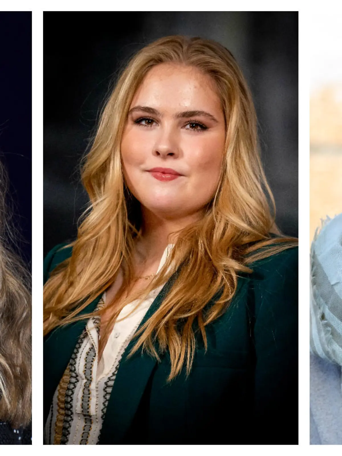 Collage: Prinzessin Leonor, Prinzessin Amalia und Prinzessin Estelle