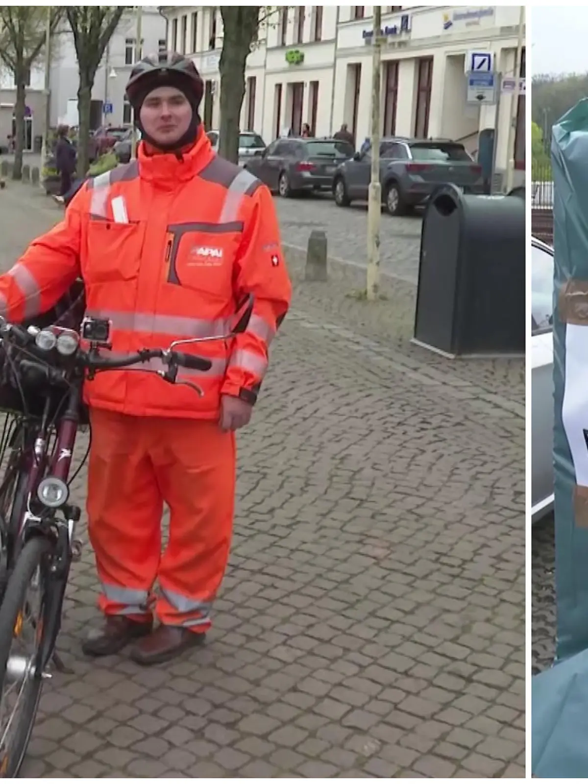 Als der Anzeigenhauptmeister in Bad Doberan eintrifft, sind seltsamerweise alle Parkuhren abgedeckt.