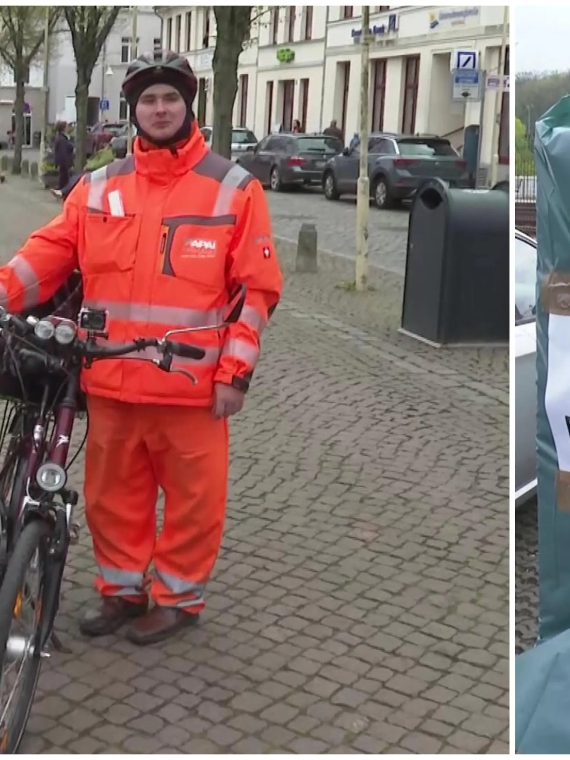 Als der Anzeigenhauptmeister in Bad Doberan eintrifft, sind seltsamerweise alle Parkuhren abgedeckt.